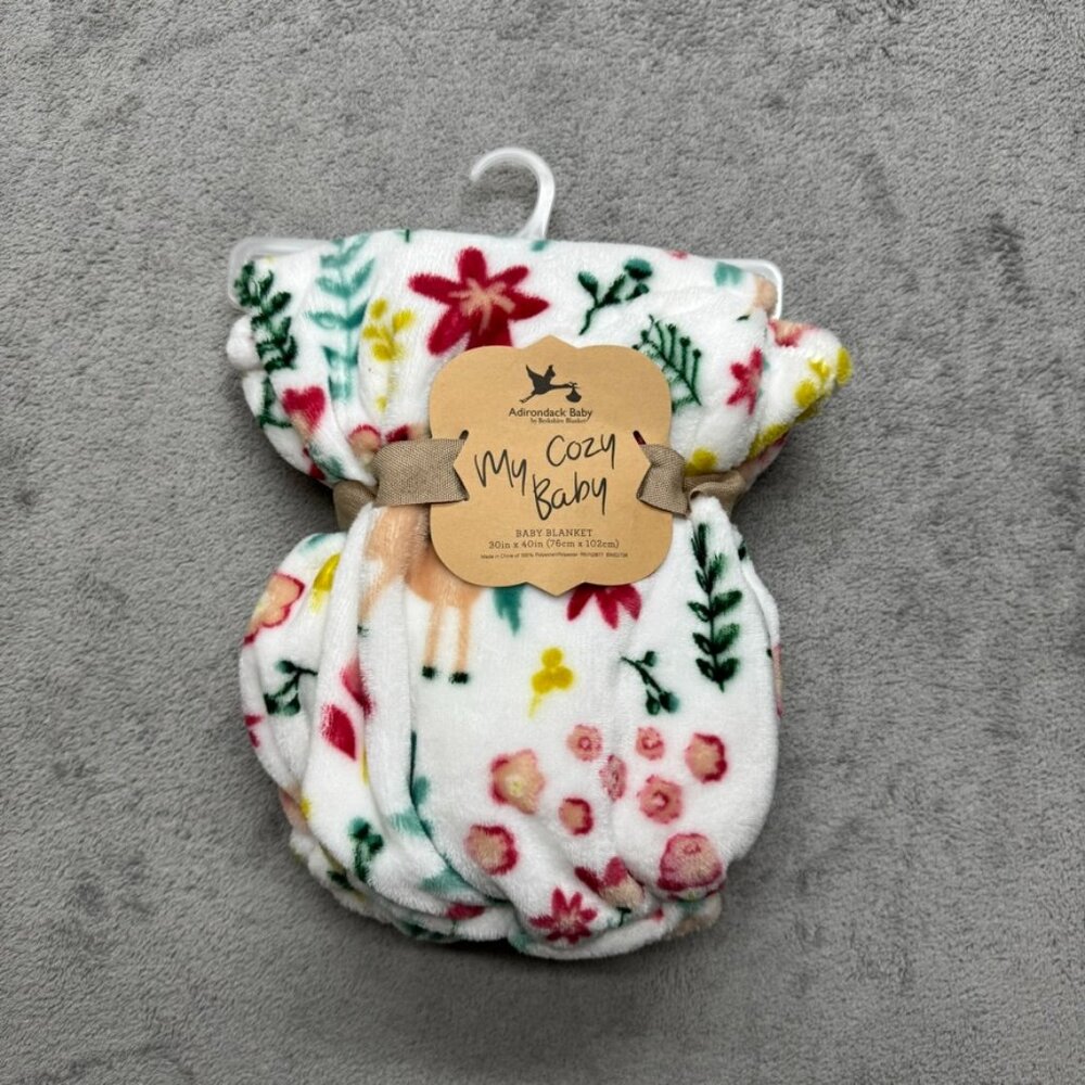 Adirondack Baby by Berkshire My Cozy Baby Blanket Unicorns & Flowers